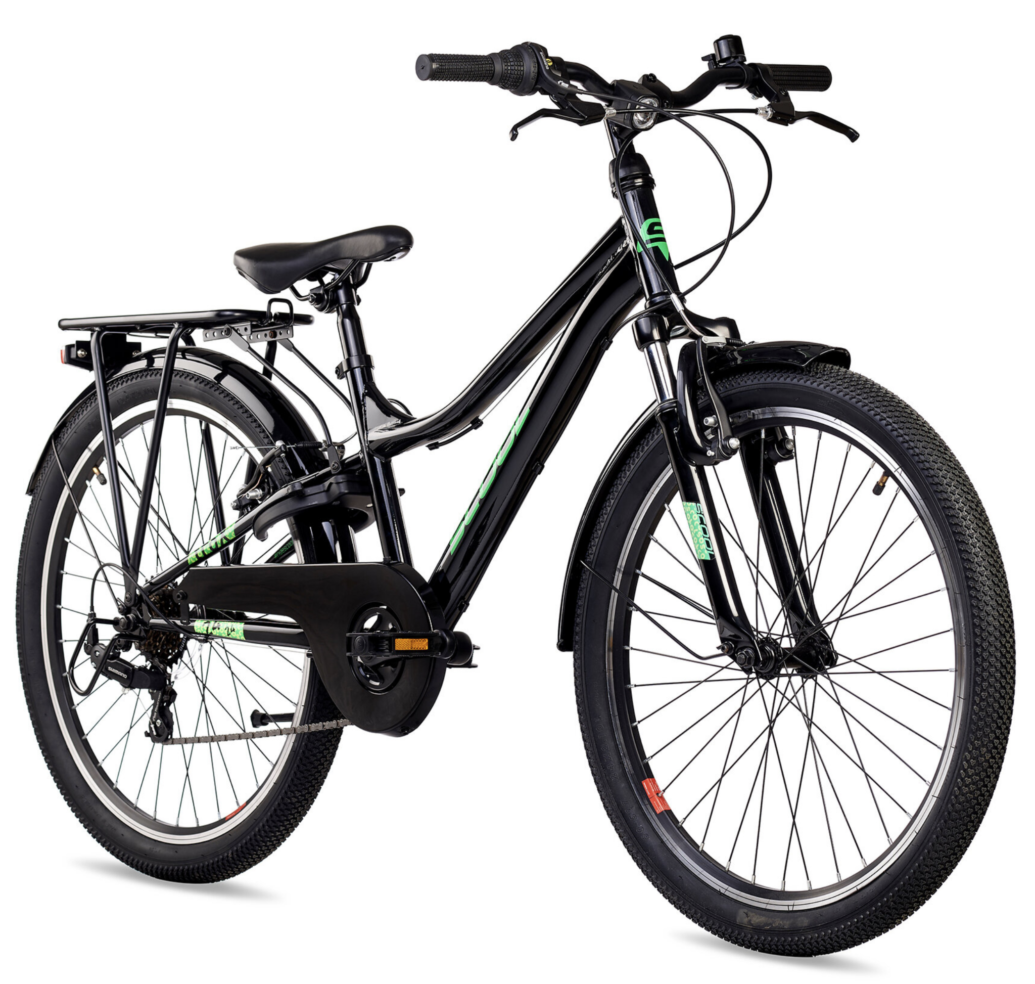 S'COOL troX 24" Black-Neon 6-Speed 8+