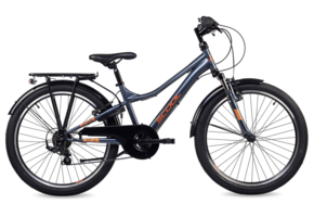 S'COOL troX 24" Grey-Orange 6-Speed 8+