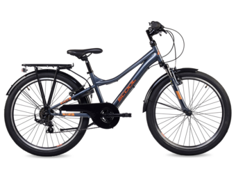 S'COOL troX 24" Grey-Orange 6-Speed 8+