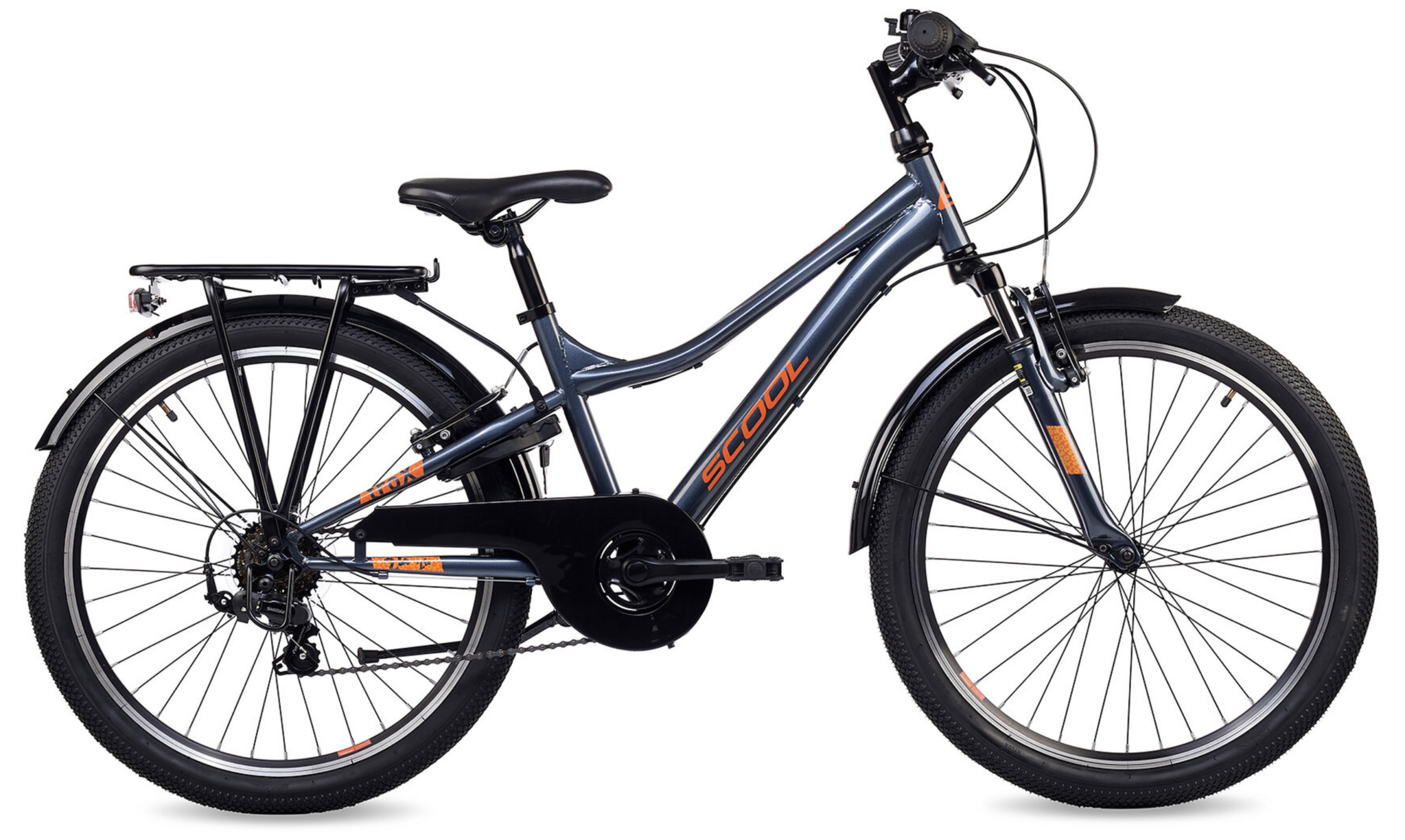 S'COOL troX 24" Grey-Orange 6-Speed 8+