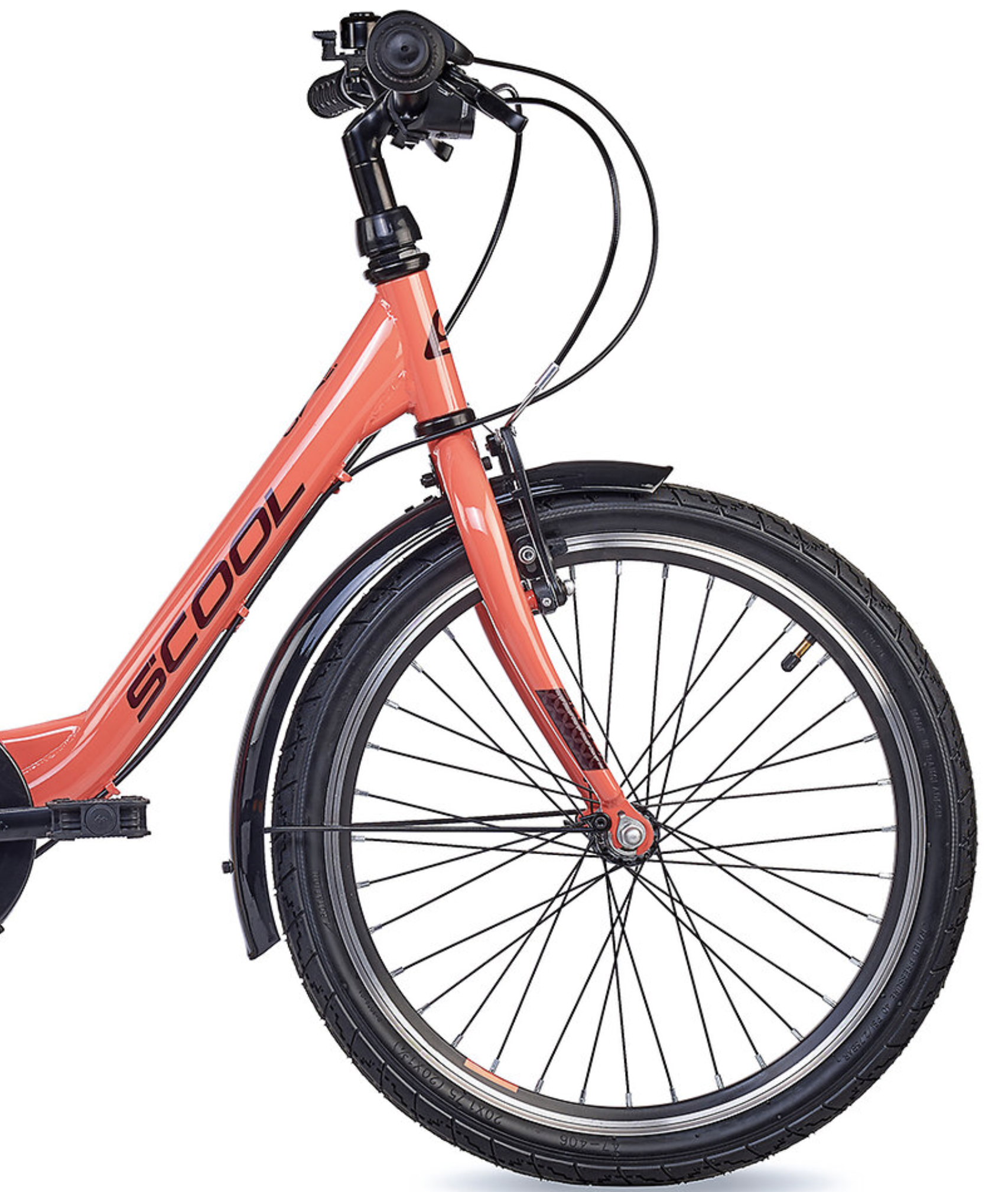 S'COOL chiX Steel 20" Coral - Dark Red 3-Speed 6+