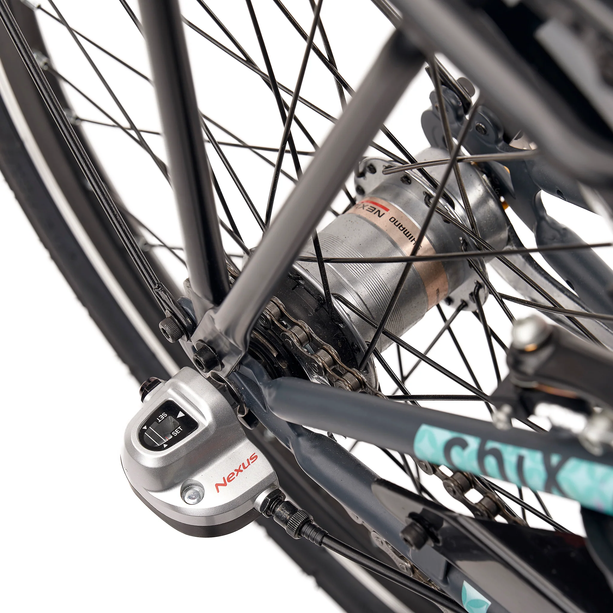 S'COOL chiX Steel 20" Dark Grey - Aqua 3-Speed 6+