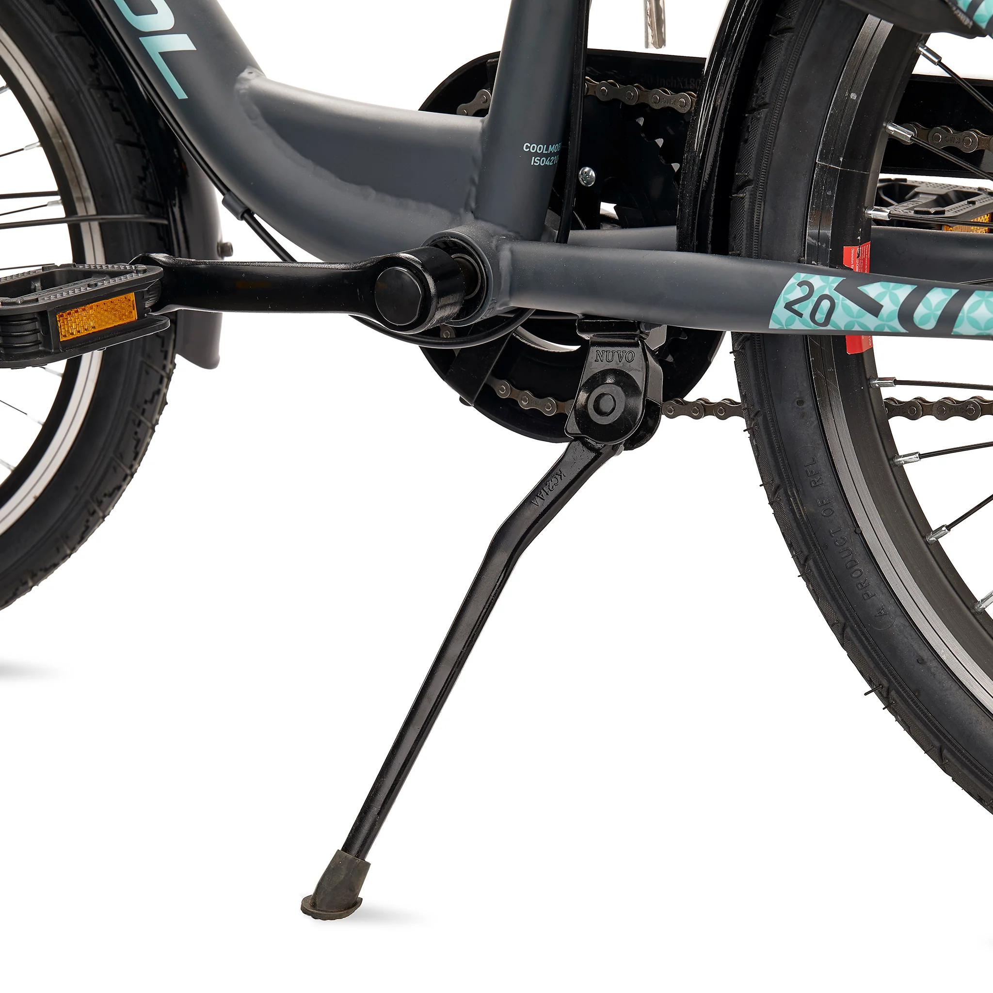S'COOL chiX Steel 20" Dark Grey - Aqua 3-Speed 6+