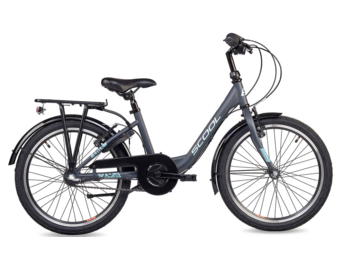 S'COOL chiX Steel 20" Dark Grey - Aqua 3-Speed 6+