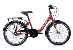 S'COOL chiX Steel 20" Rood - Wit 3-Speed 6+