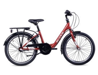 S'COOL chiX Steel 20" Rood - Wit 3-Speed 6+