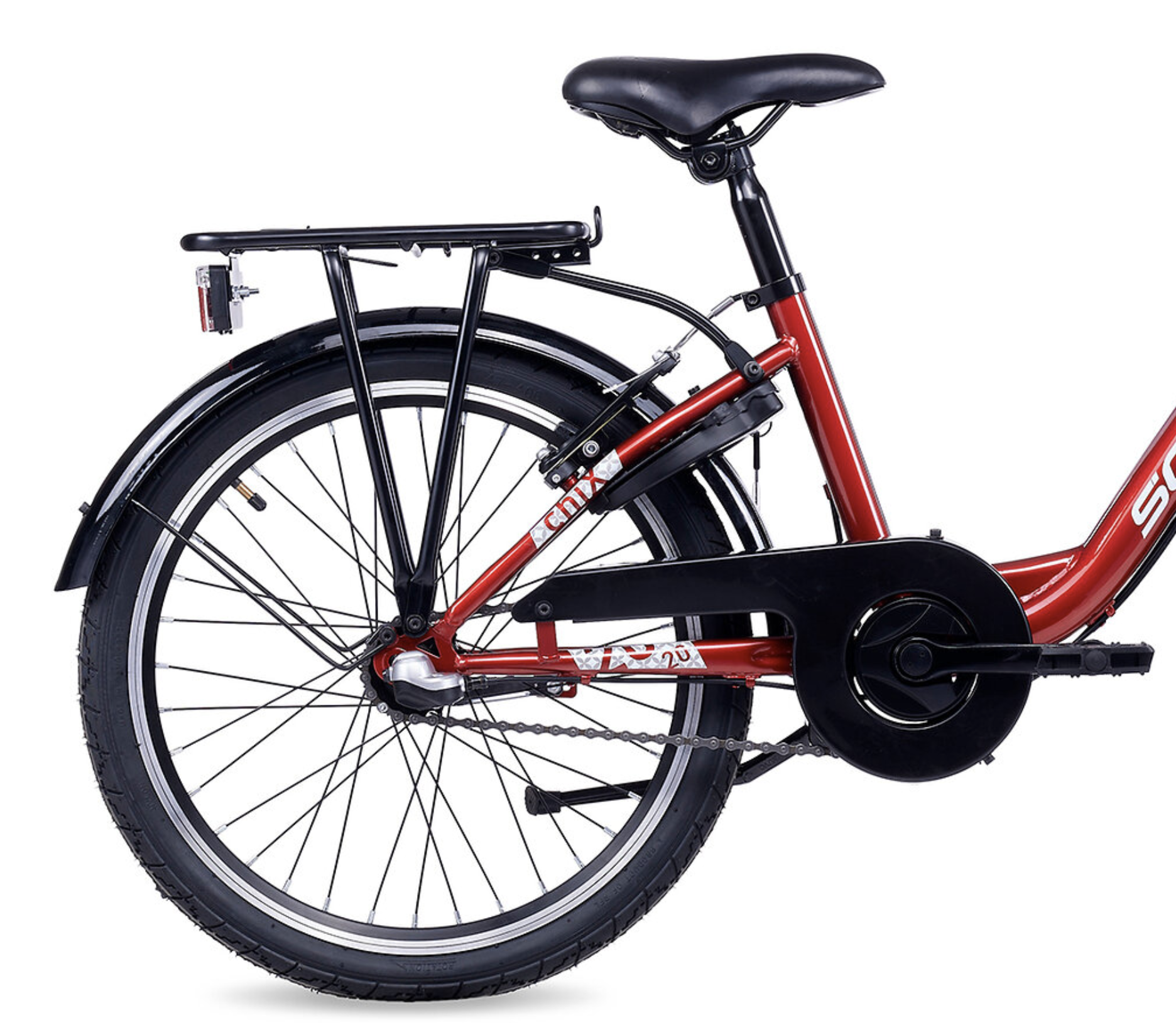 S'COOL chiX Steel 20" Rood - Wit 3-Speed 6+