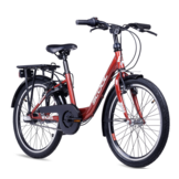 S'COOL chiX Steel 20" Rood - Wit 3-Speed 6+