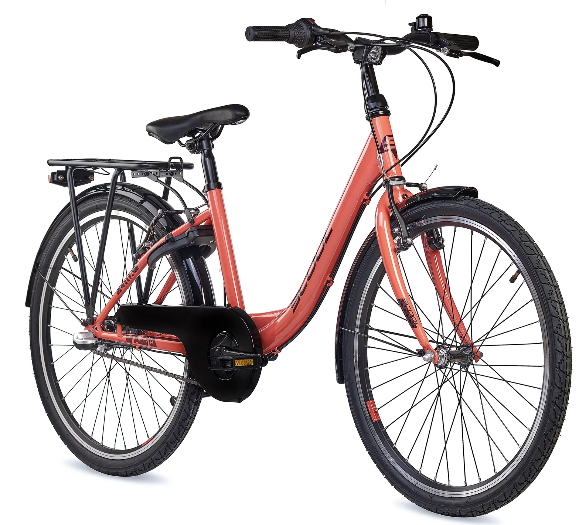 S'COOL chiX Steel 24" Coral - Dark Red 3-Speed 8+