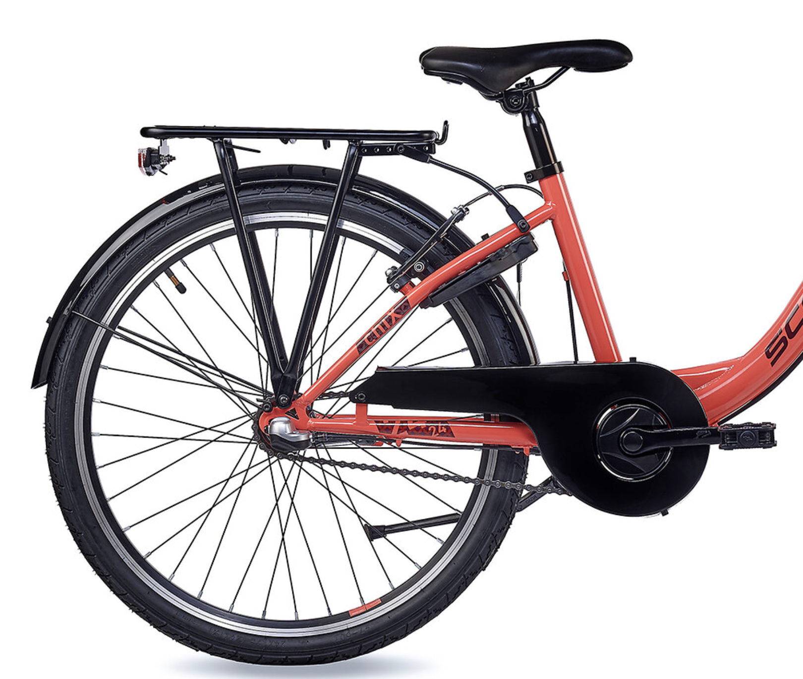 S'COOL chiX Steel 24" Coral - Dark Red 3-Speed 8+