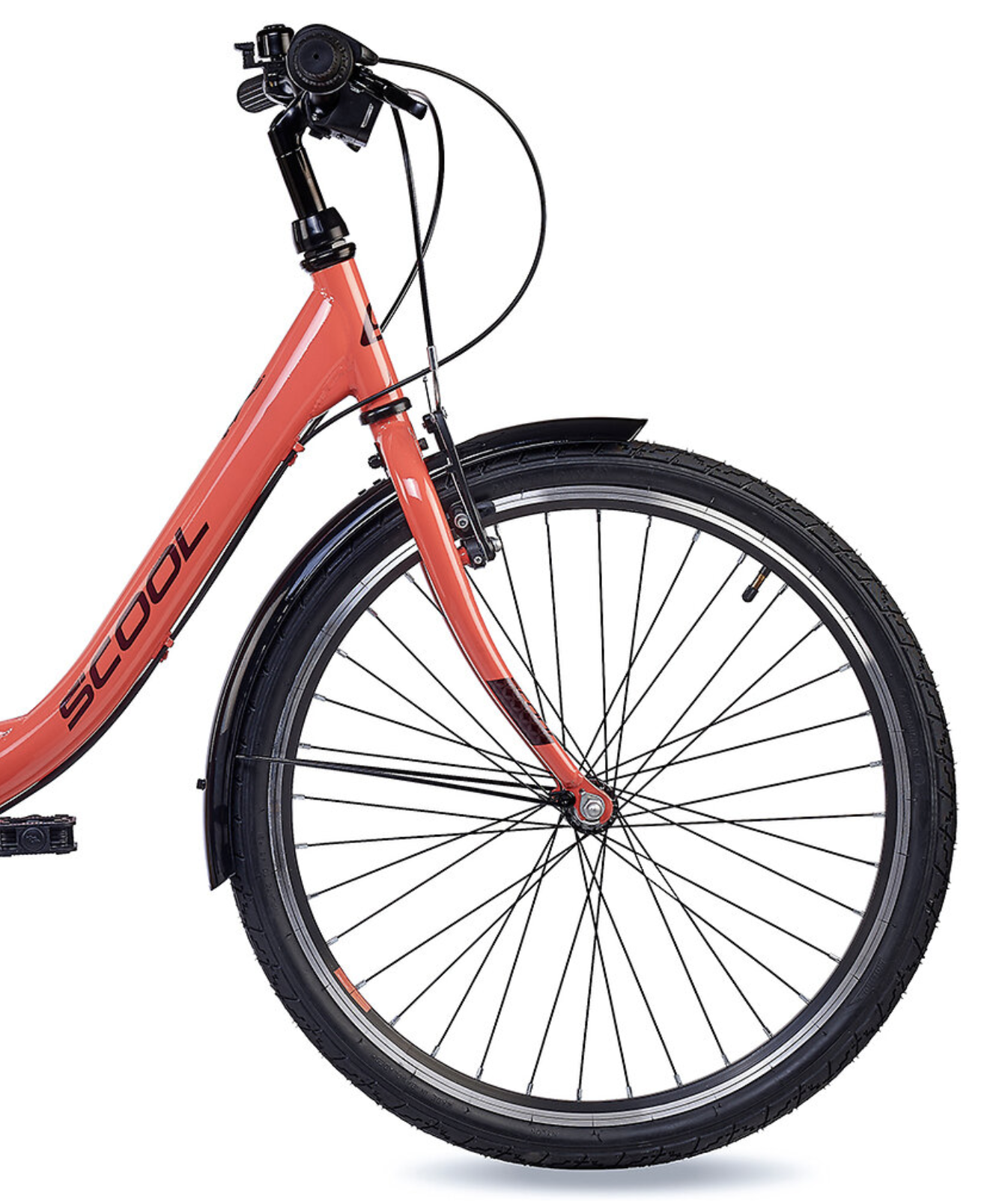 S'COOL chiX Steel 24" Coral - Dark Red 3-Speed 8+