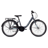 S'COOL chiX Steel 24" Dark Grey - Aqua 3-Speed 8+