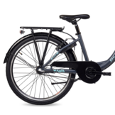 S'COOL chiX Steel 24" Dark Grey - Aqua 3-Speed 8+