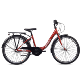 S'COOL chiX Steel 24" Rood - Wit 3-Speed 8+