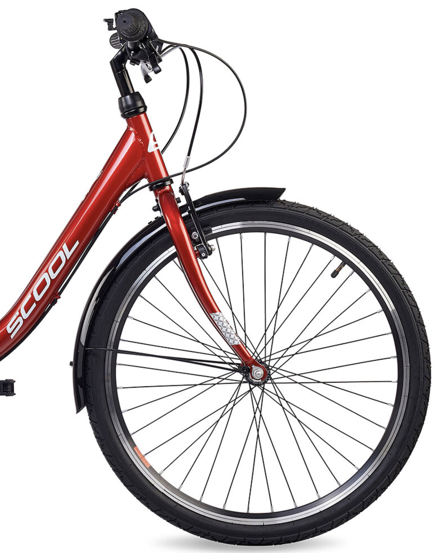 S'COOL chiX Steel 24" Rood - Wit 3-Speed 8+