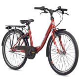S'COOL chiX Steel 24" Rood - Wit 3-Speed 8+