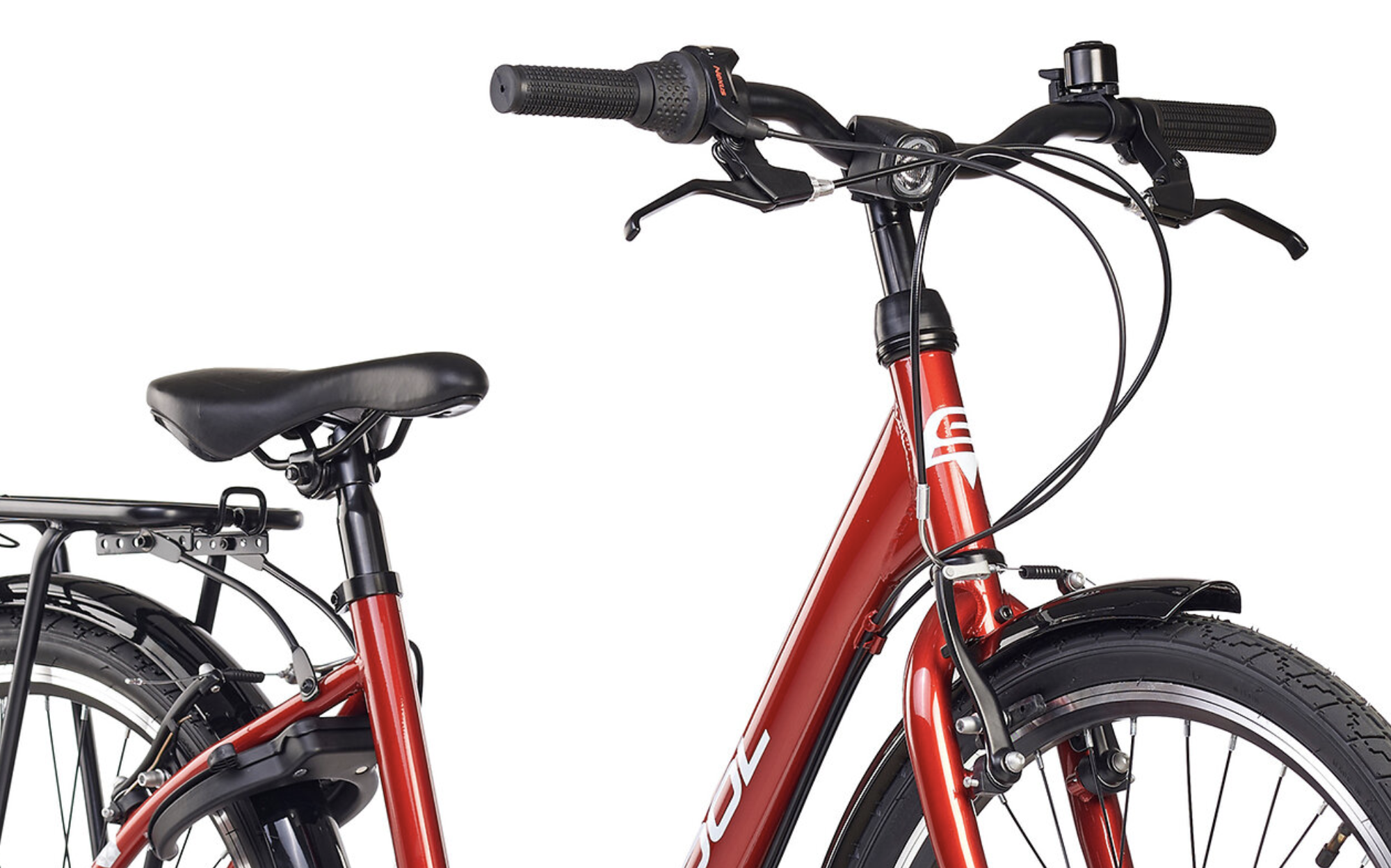 S'COOL chiX Steel 24" Rood - Wit 3-Speed 8+