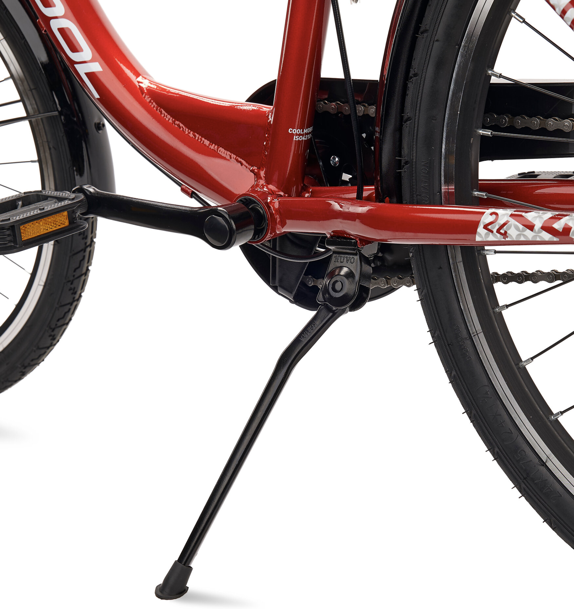 S'COOL chiX Steel 24" Rood - Wit 3-Speed 8+