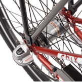 S'COOL chiX Steel 24" Rood - Wit 3-Speed 8+