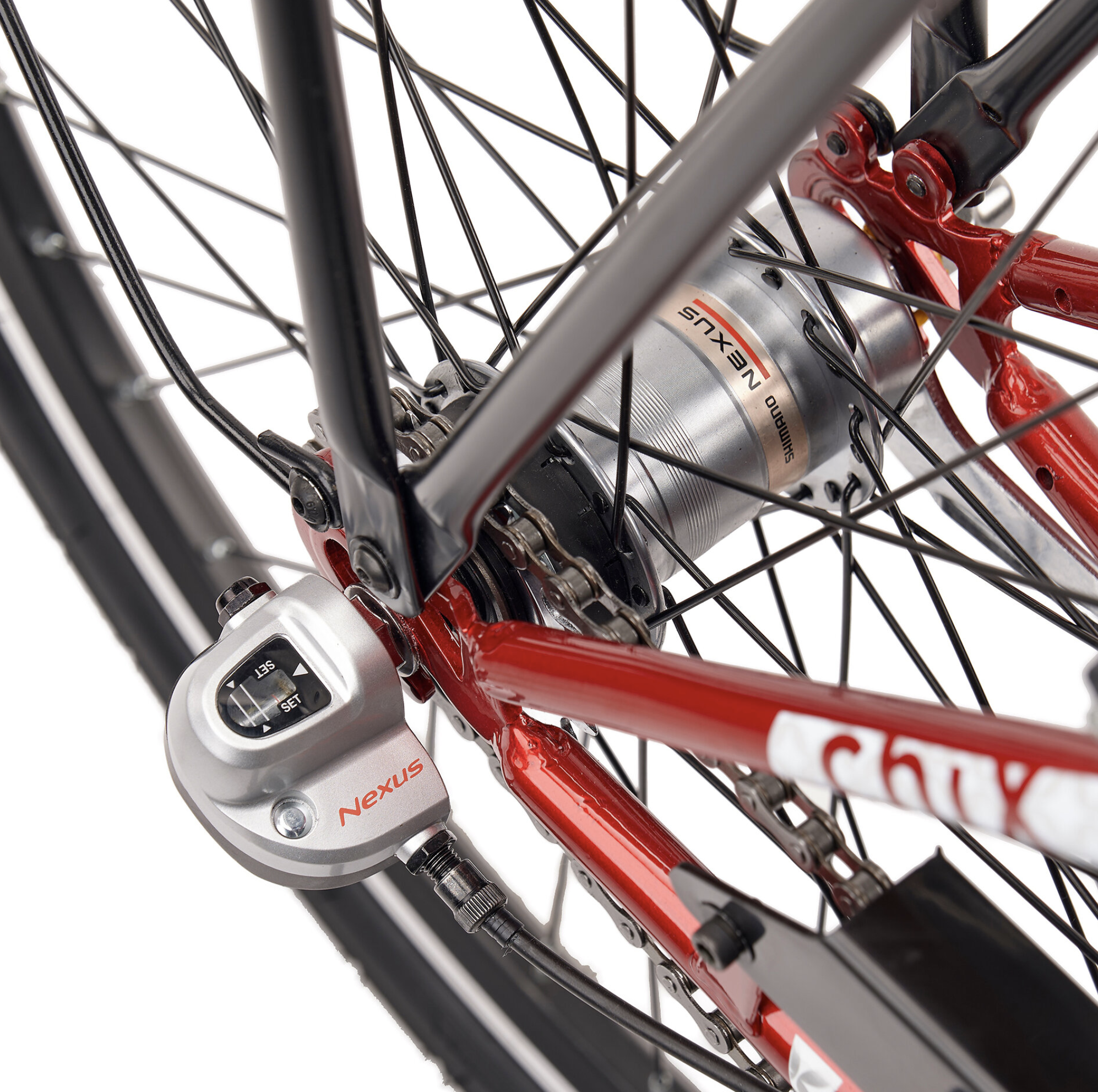 S'COOL chiX Steel 24" Rood - Wit 3-Speed 8+