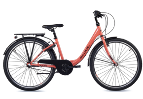 S'COOL chiX Steel 26" Coral - Dark Red 3-Speed 10+