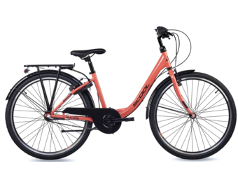 S'COOL chiX Steel 26" Coral - Dark Red 3-Speed 10+