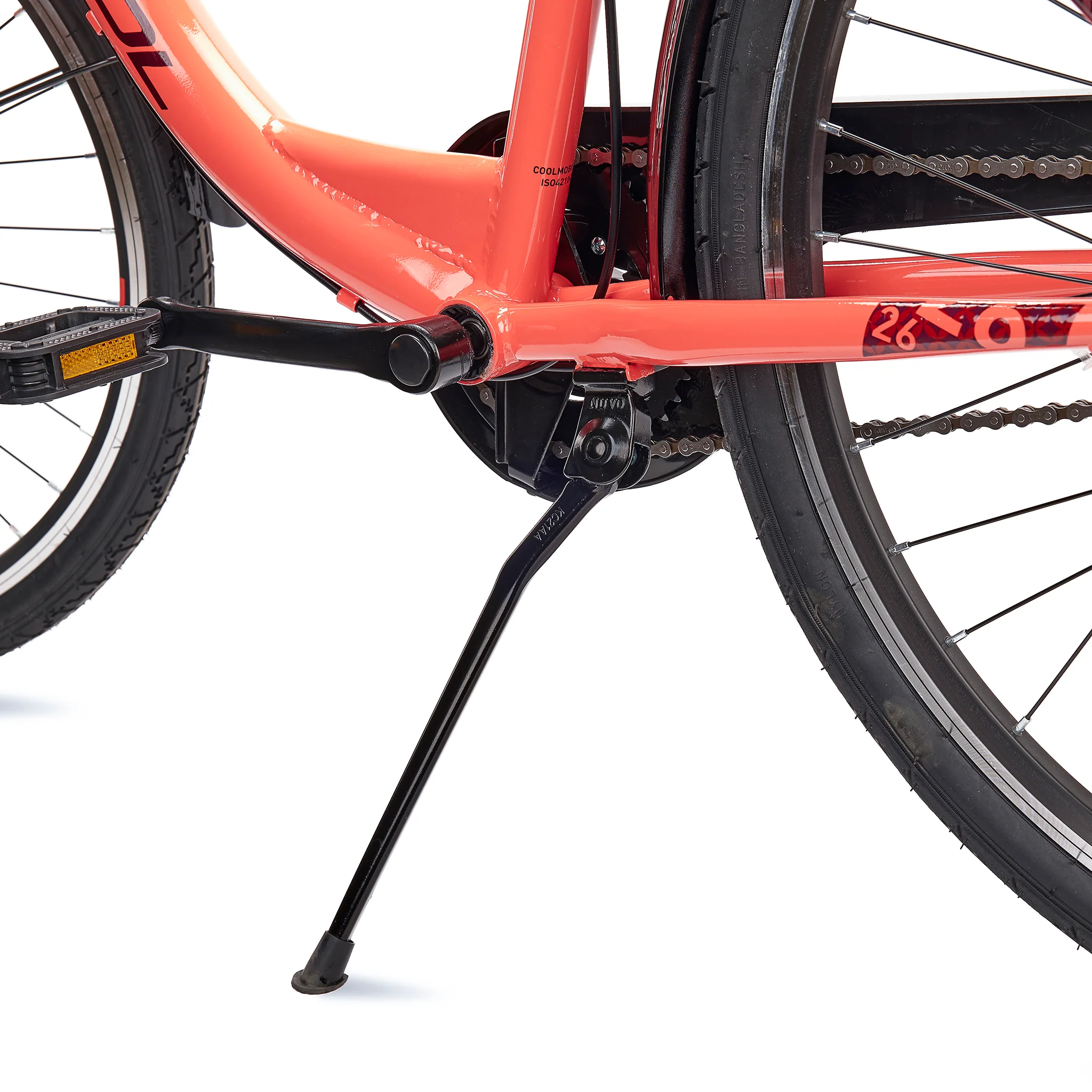 S'COOL chiX Steel 26" Coral - Dark Red 3-Speed 10+