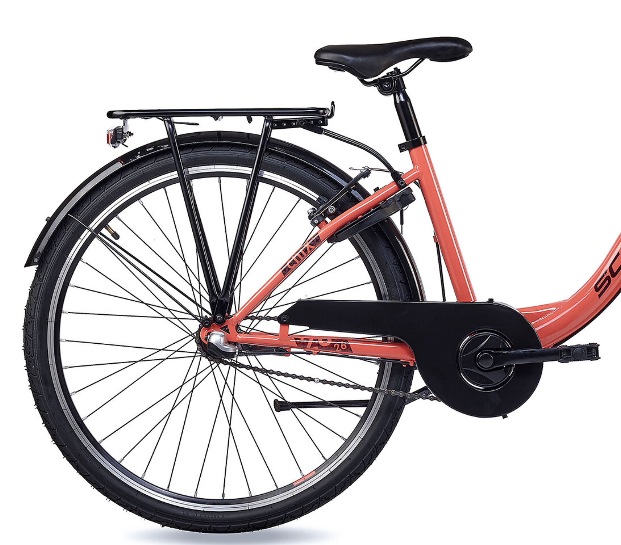 S'COOL chiX Steel 26" Coral - Dark Red 3-Speed 10+