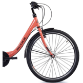S'COOL chiX Steel 26" Coral - Dark Red 3-Speed 10+