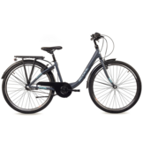 S'COOL chiX Steel 26" Dark Grey - Aqua 3-Speed 10+