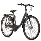 S'COOL chiX Steel 26" Dark Grey - Aqua 3-Speed 10+