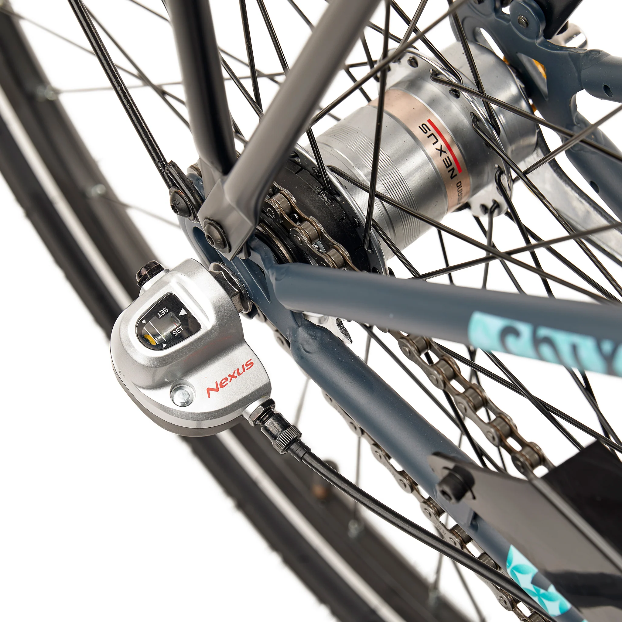 S'COOL chiX Steel 26" Dark Grey - Aqua 3-Speed 10+