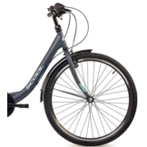 S'COOL chiX Steel 26" Dark Grey - Aqua 3-Speed 10+