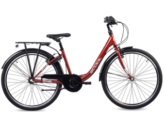 S'COOL chiX Steel 26" Rood - Wit 3-Speed 10+