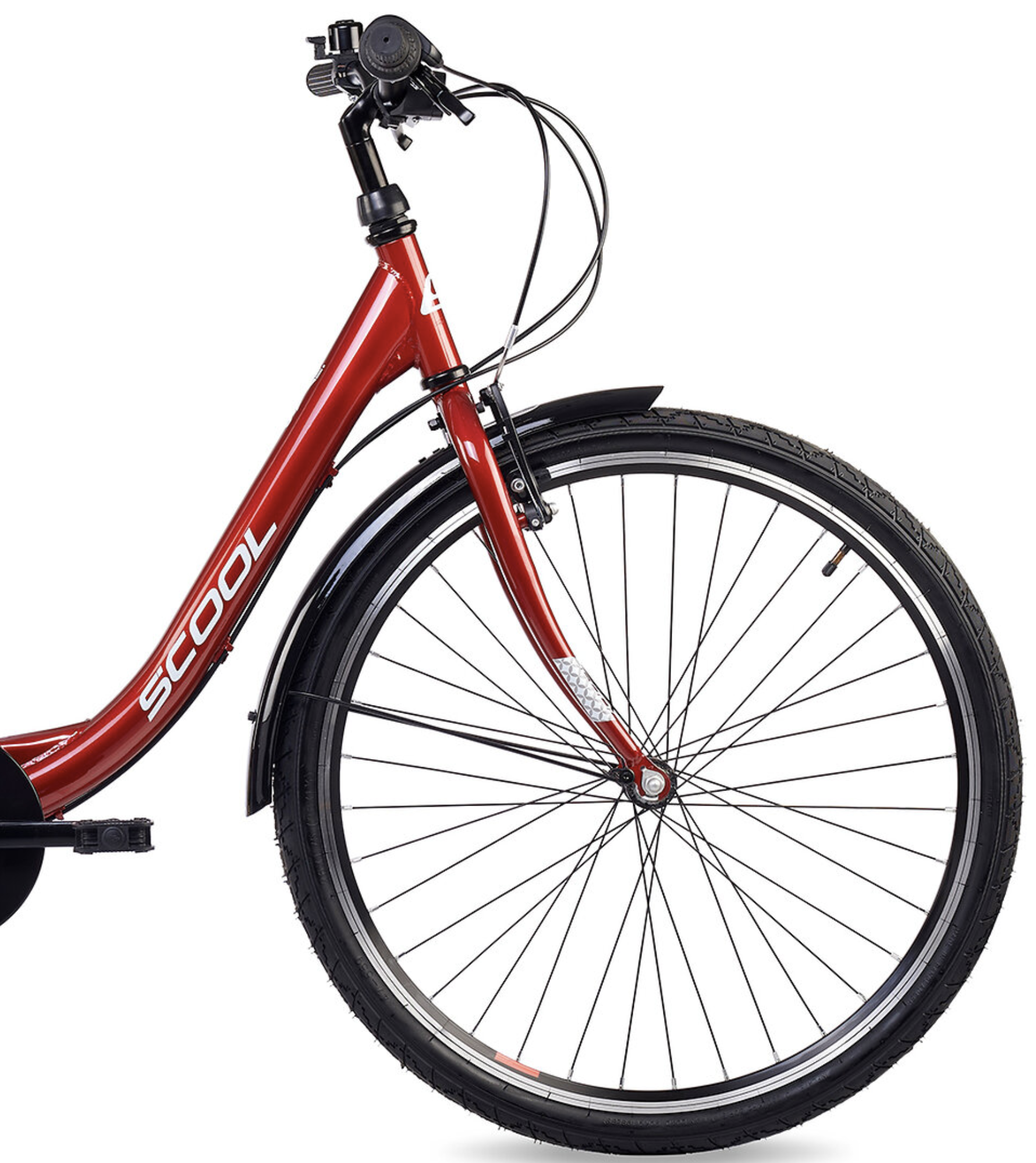 S'COOL chiX Steel 26" Rood - Wit 3-Speed 10+