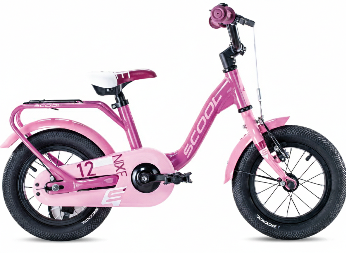S'COOL niXe 12" Meisjesfiets pink 3+