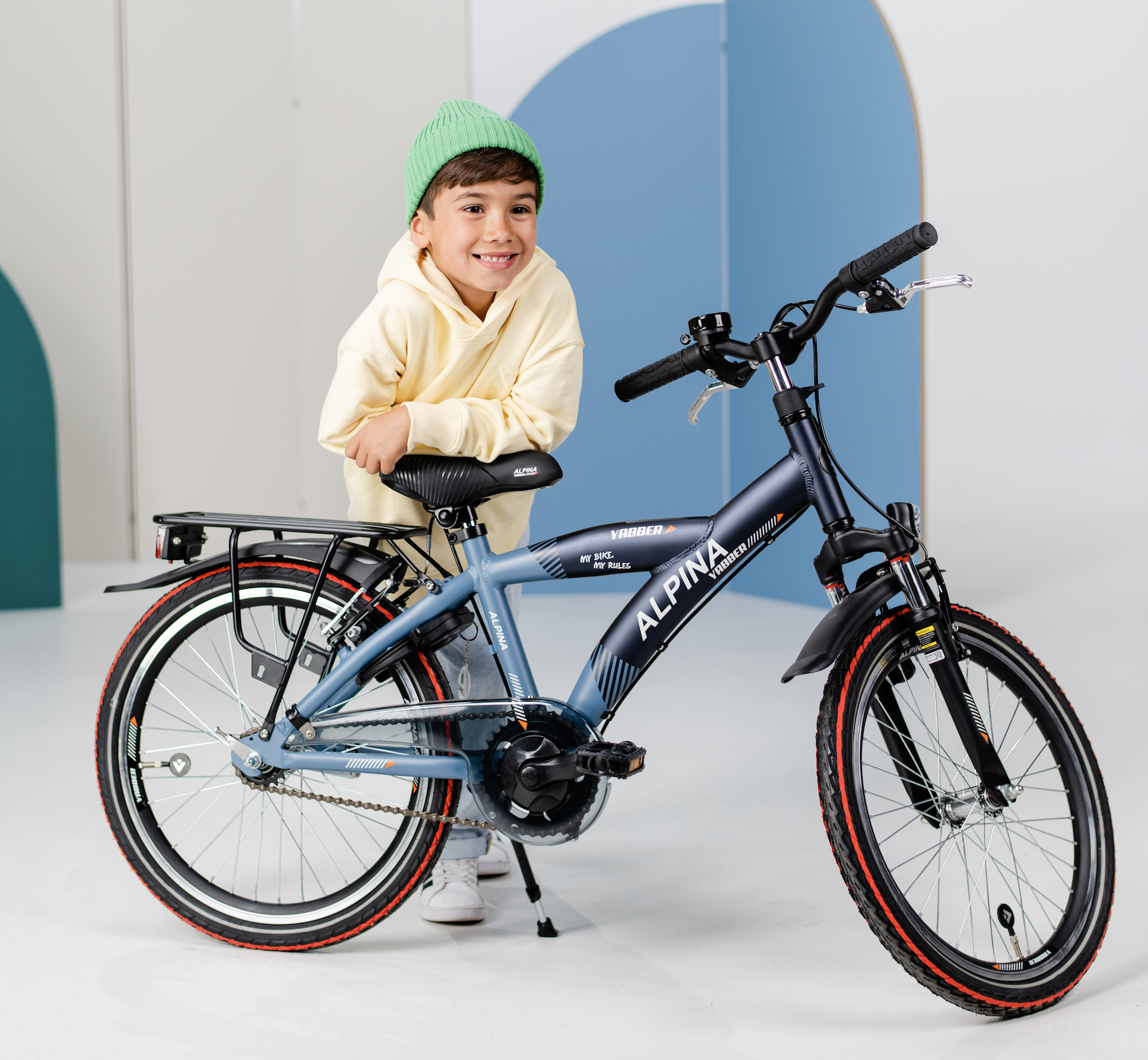 Showroom model - Alpina Yabber jongensfiets 22" Stone Blue - Navy 6+