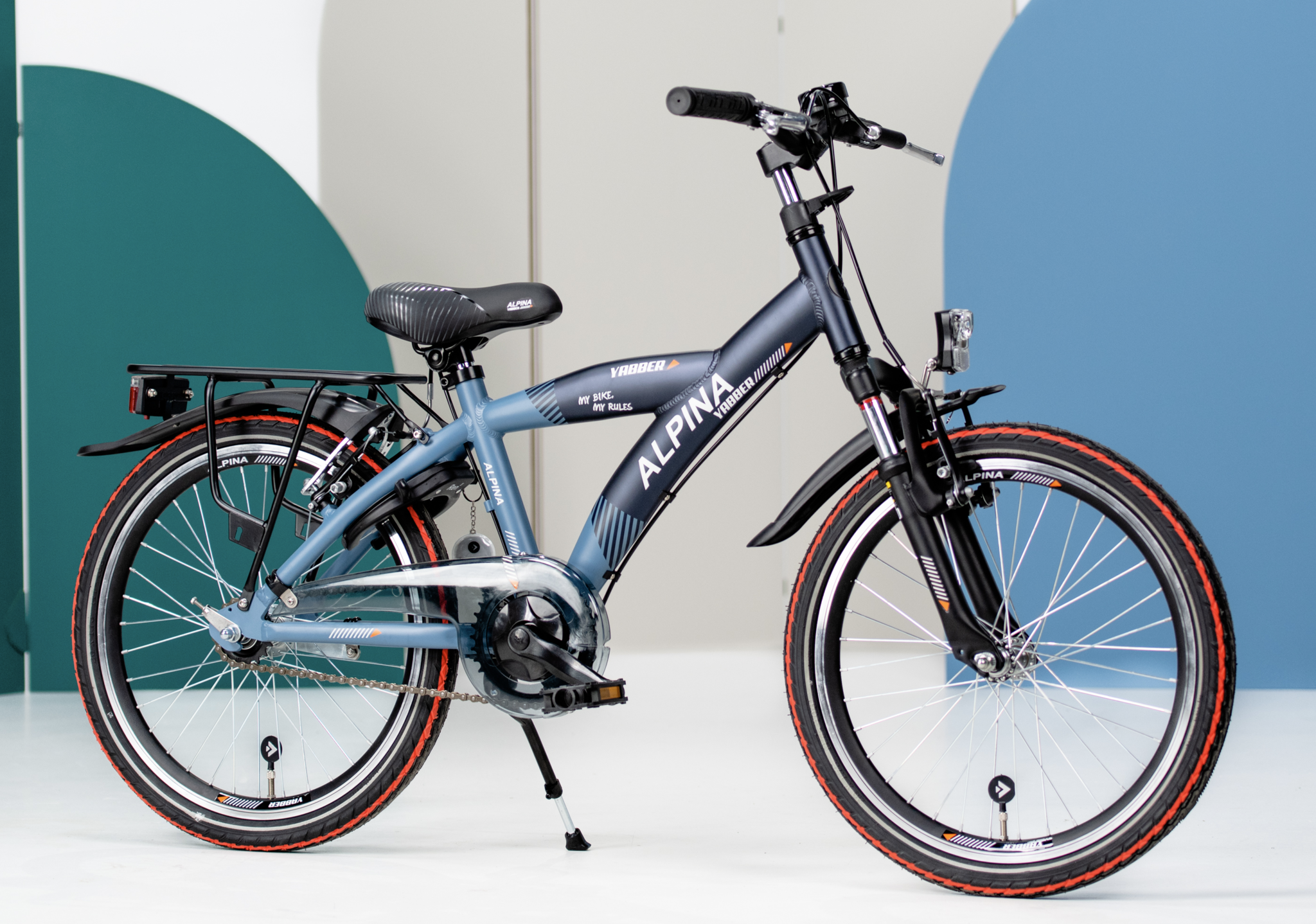 Showroom model - Alpina Yabber jongensfiets 22" Stone Blue - Navy 6+