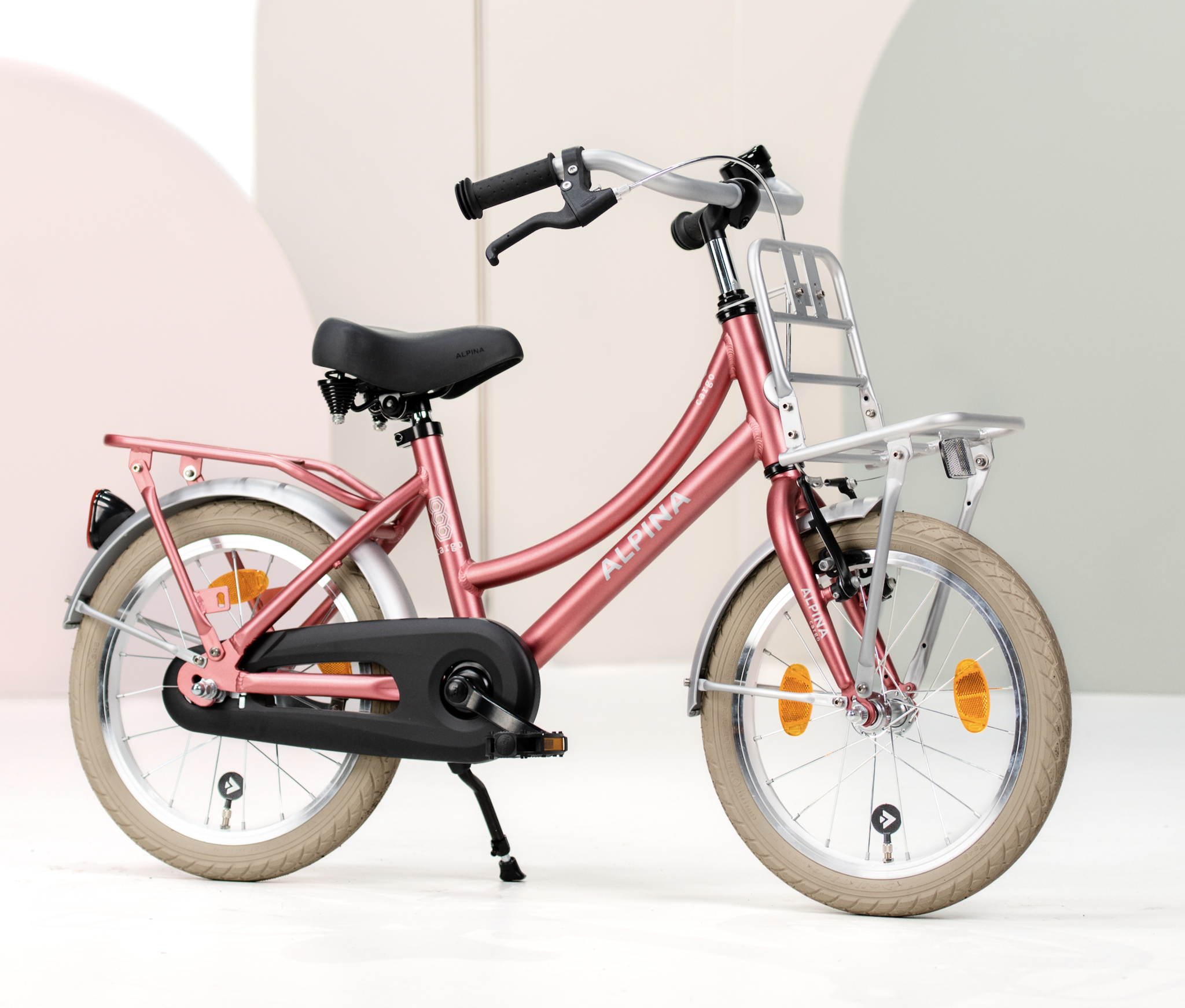 Showroom model - Alpina Cargo meisjesfiets met voordrager 16" Berry Red Matt 4+