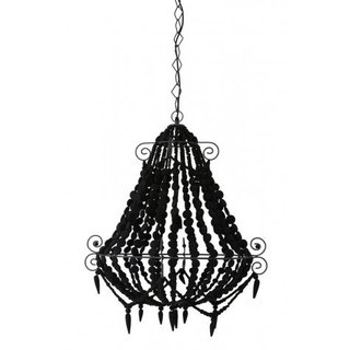 Zwarte houten kroonluchter
