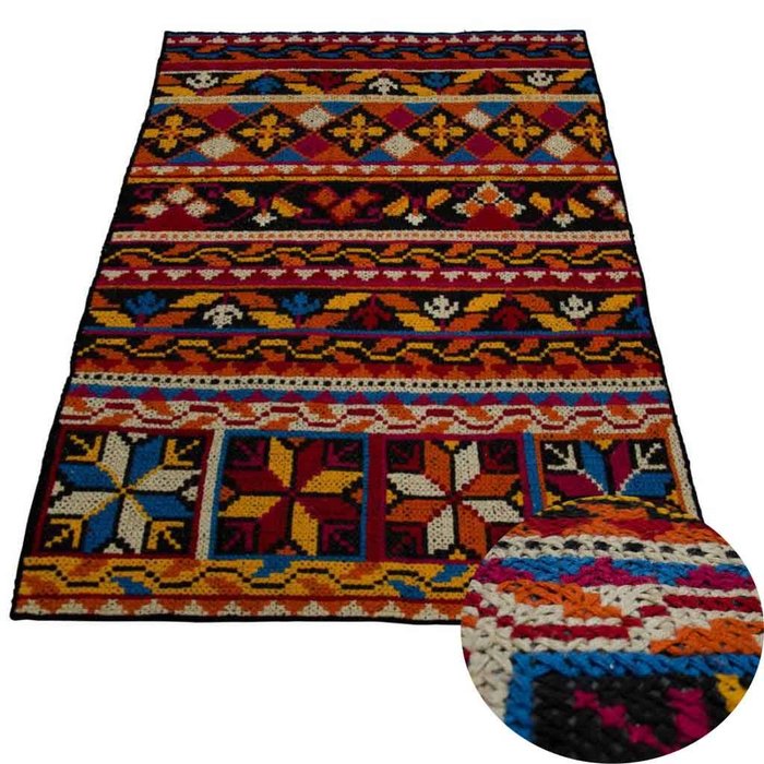 Wollen kleed kleurrijk 160 x 230 cm