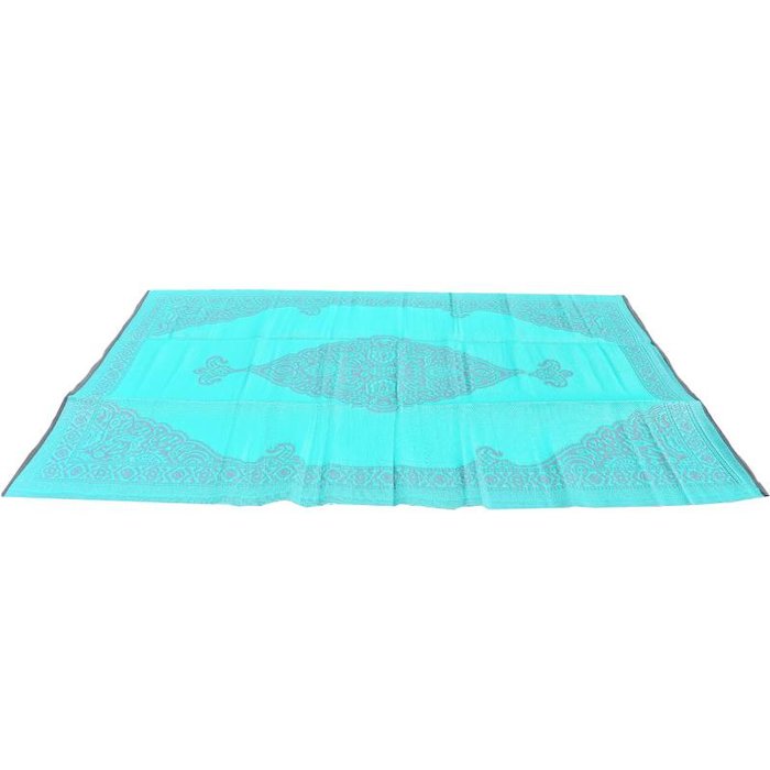 Wonder Rugs Plastic buitenkleed grijs turquoise arabisch