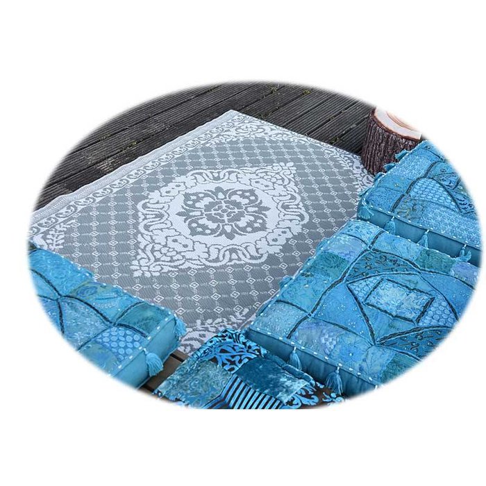 Wonder Rugs Buitentapijt grijs met wit arabisch