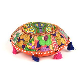 Oranje patchwork kussen