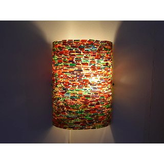 Kleurrijke mozaiek wandlamp