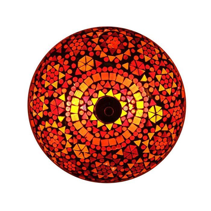 Plafonnière rood traditioneel design uit India een oosterse lamp.