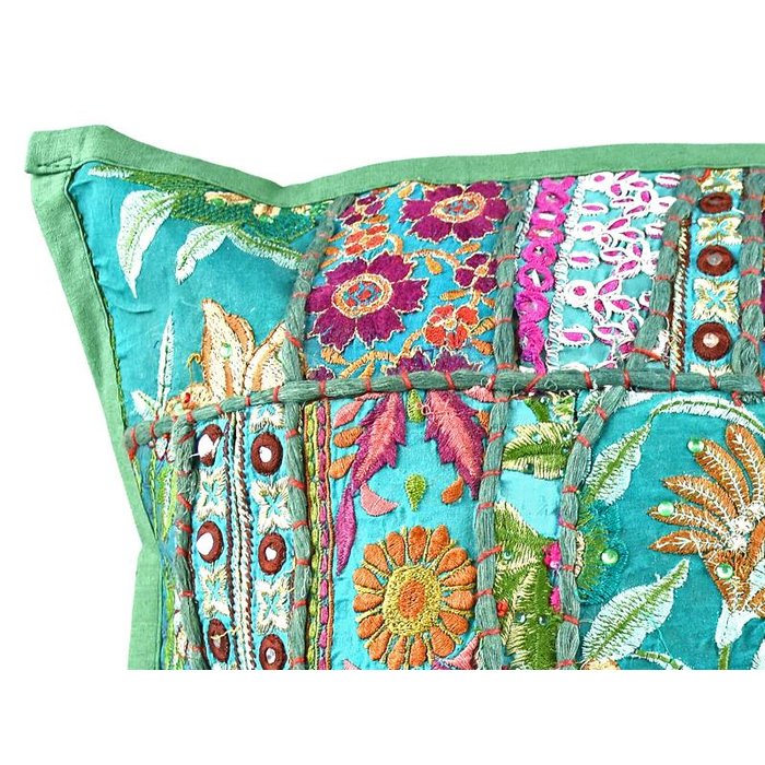 Kussentje groen India