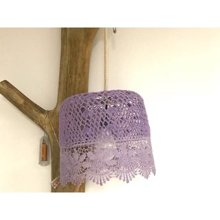 Gehaakt buitenlampje paars