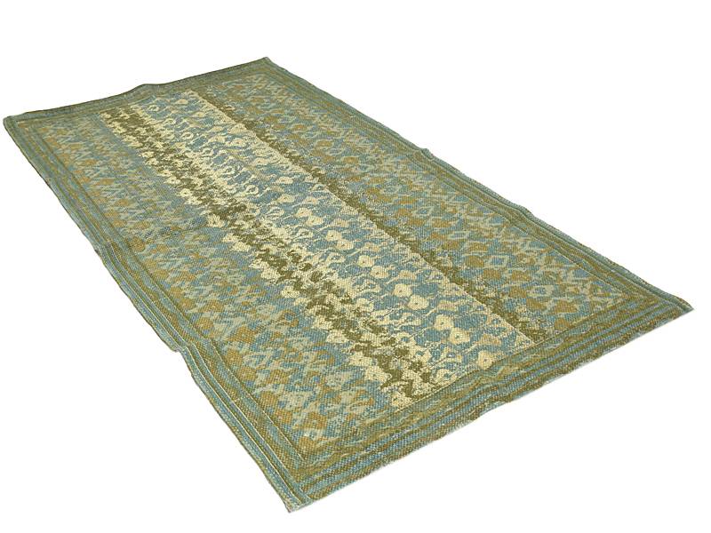 Vloerkleed jade met goud katoen