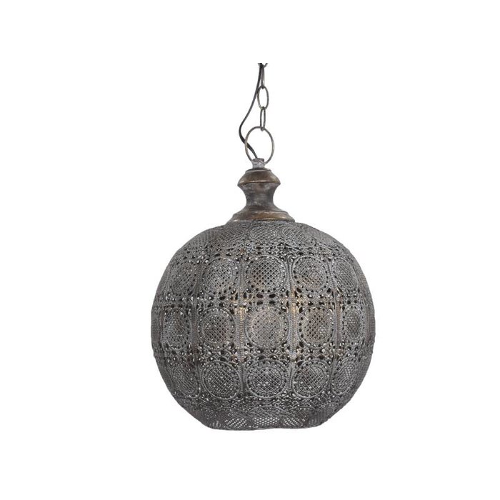 Oosterse hanglamp bruin goud bollamp